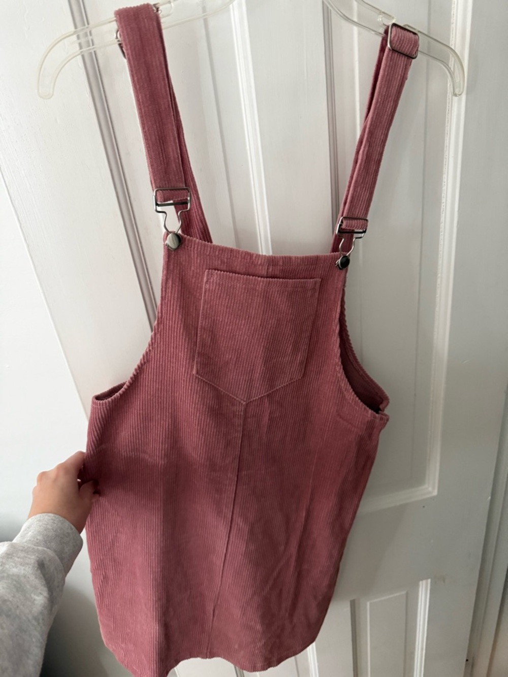 Corduroy Pinafore Dress - Dusty Rose